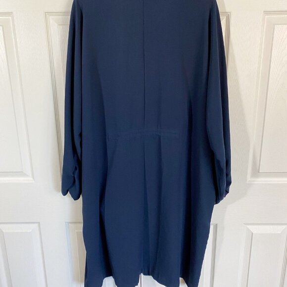Lane Bryant - Navy Chiffon Open front Duster - Picture 13 of 15